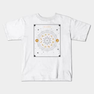 Signs of the Zodiac Wheel | Astrology Zodiac Sign Design Kids T-Shirt